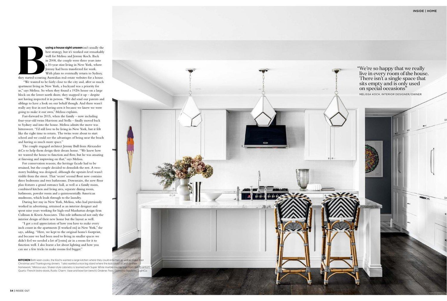 Willoughby in Inside Out magazine, October 2019